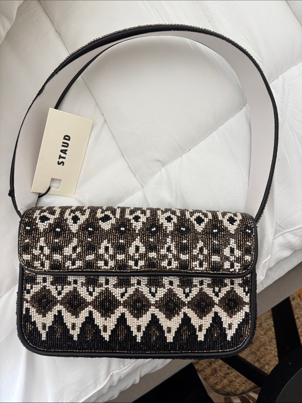 NWT Stauded Beaded Tommy Bag